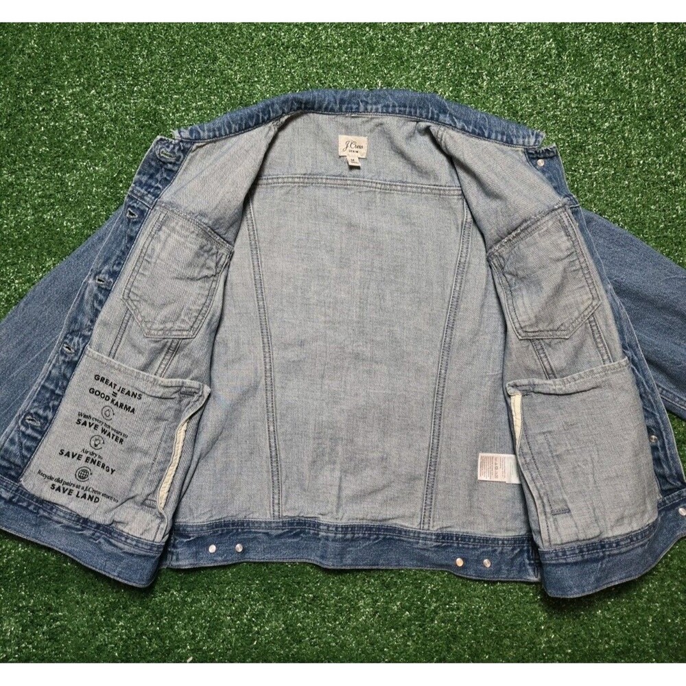J.Crew Re-Imagined Eco-Friendly Denim Jacket – Blue – Women’s M - Picture 10 of 15